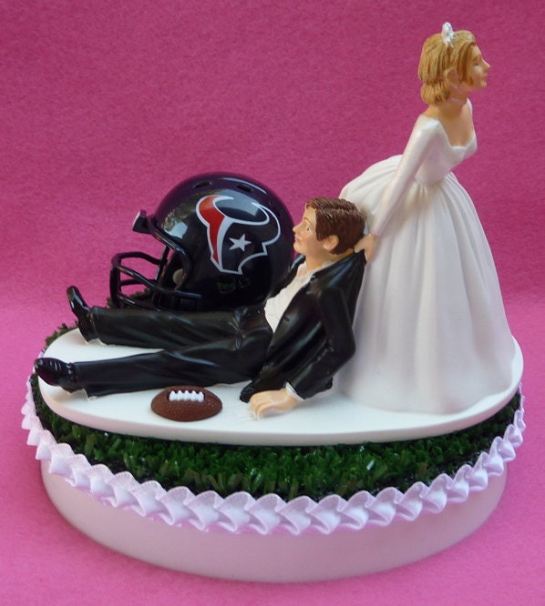 Wedding Cake Topper Houston Texans Football Themed Sports Turf Topper ...