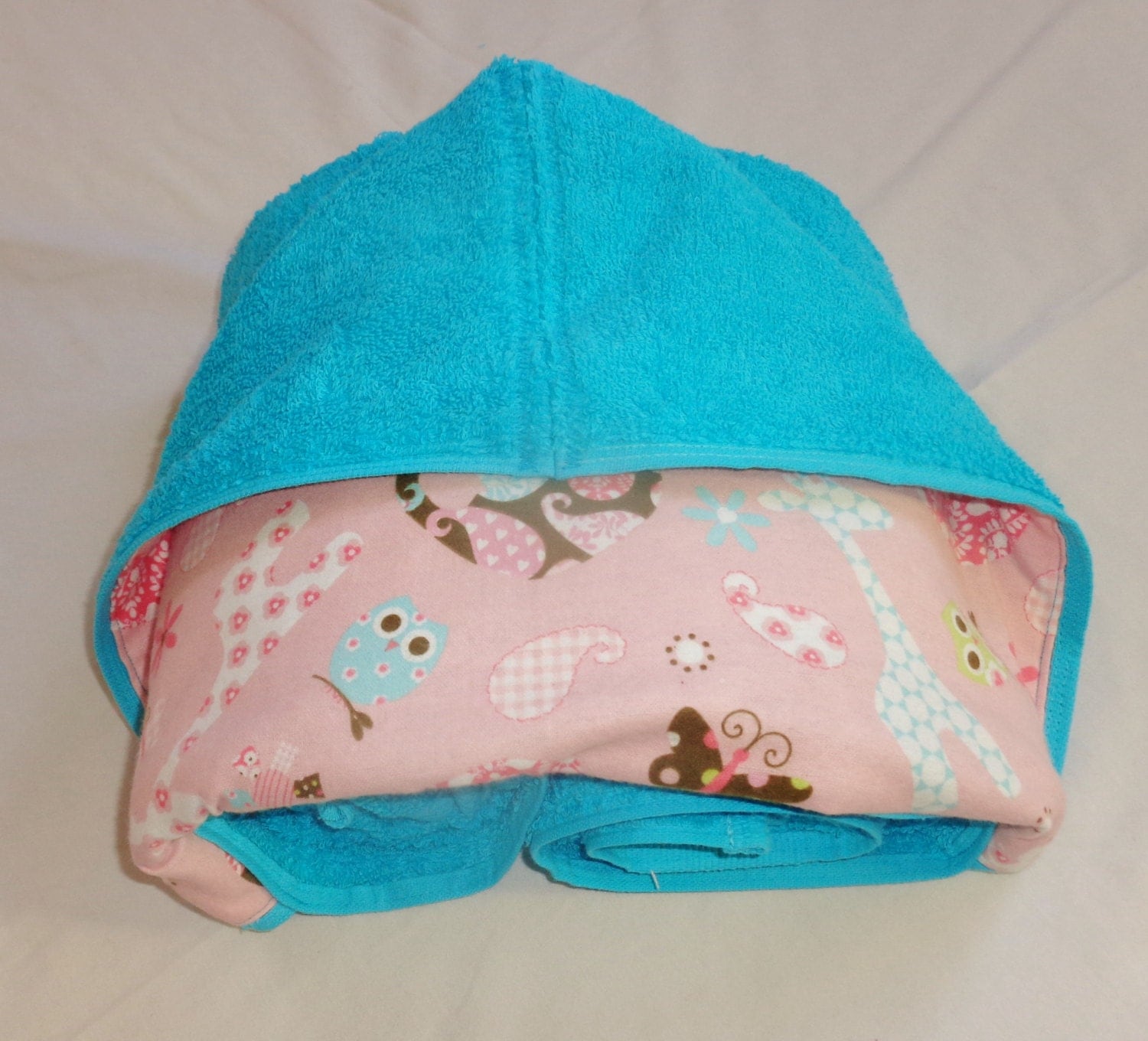 Baby girl hooded bath towel beach towel pool towel by LilyLouLou