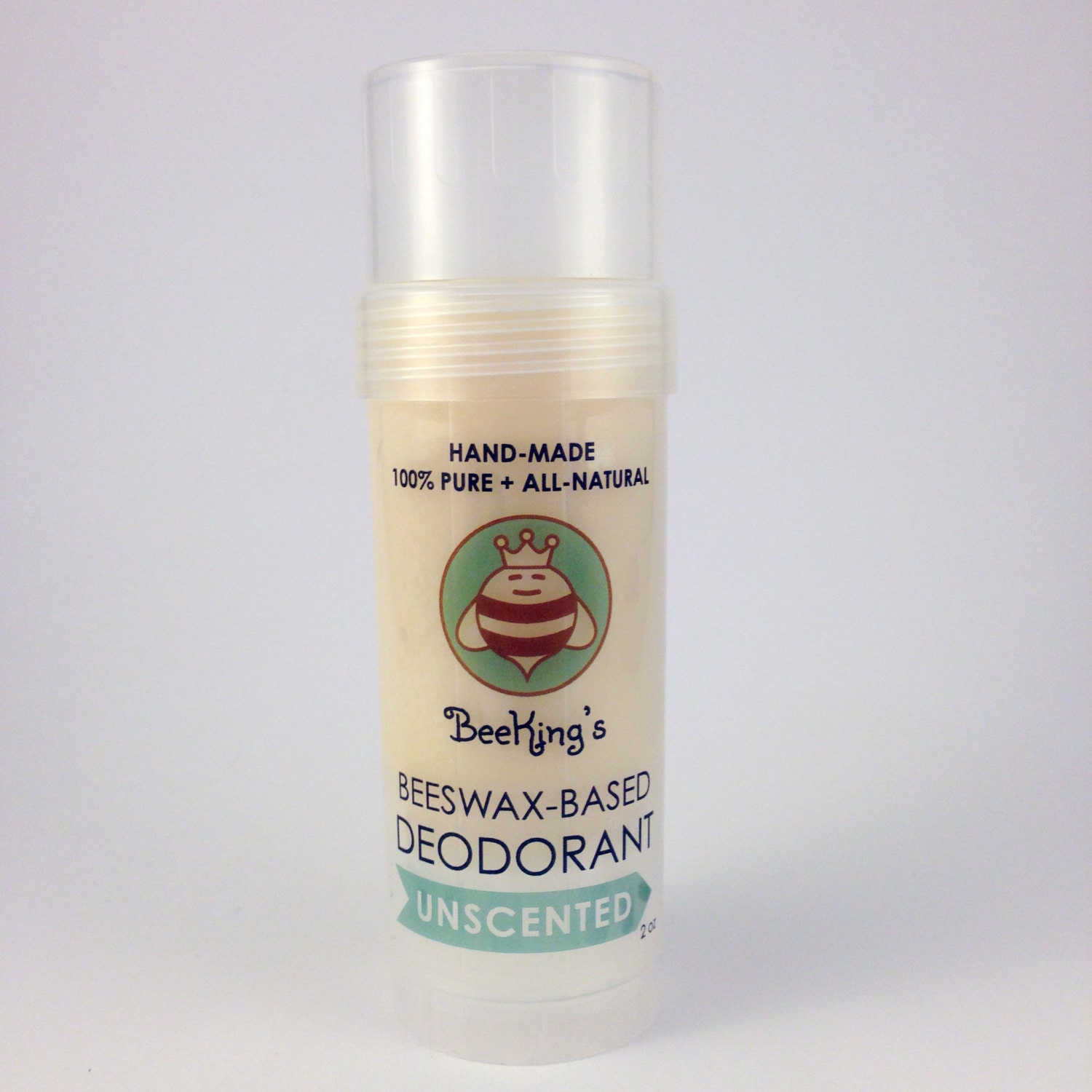 Beeswax Deodorant Unscented 2 oz by BeeKings on Etsy