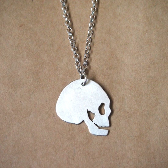 Sterling Silver "Alpha" Skull Necklace