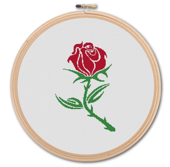 Items Similar To Rose Counted Cross Stitch Pattern Pdf Instant