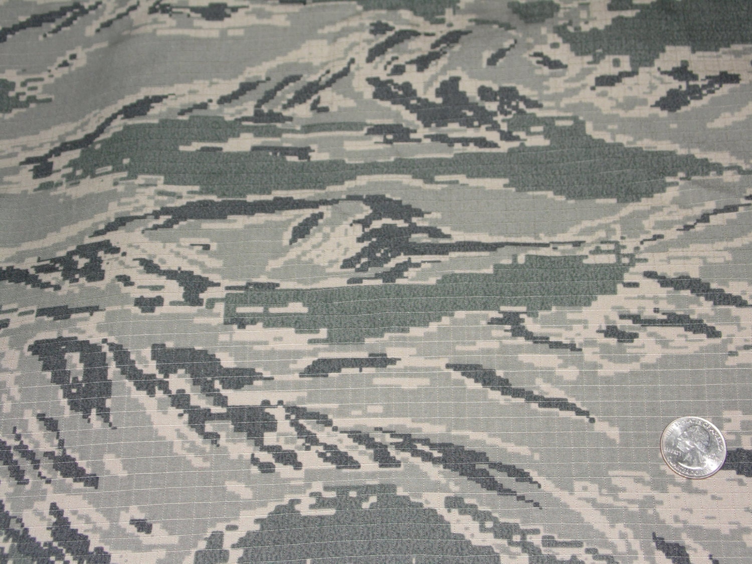 Air Force Tiger Stripe Digital Camo Rip Stop by FabricsandWhatEver