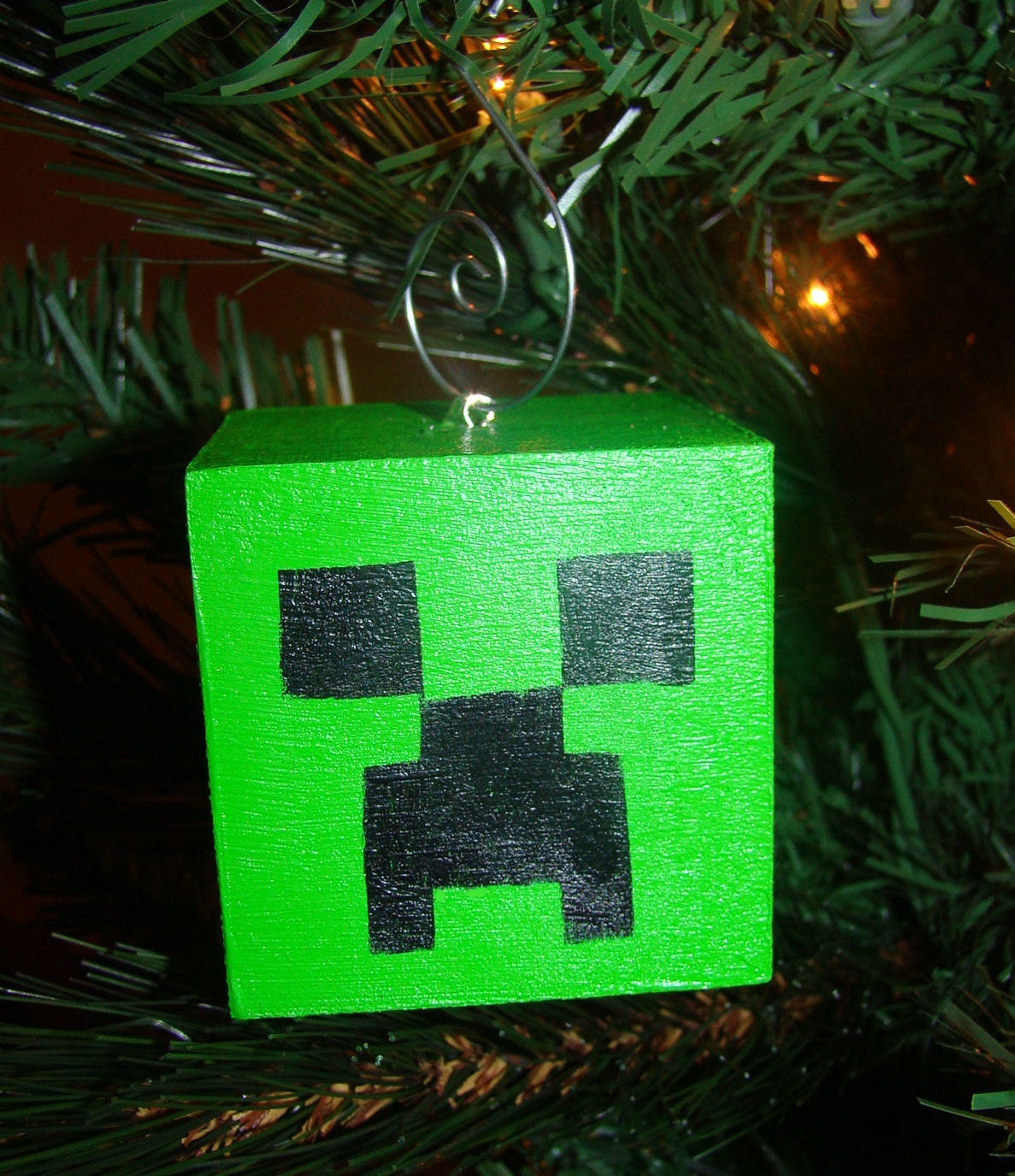 Items similar to Minecraft Creeper Christmas Tree Ornament on Etsy