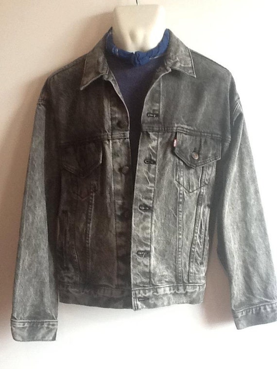 vintage levis acid wash denim jacket