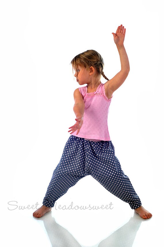 Baby / Toddler Girls Harem Pants grey with by SweetMeadowSweet