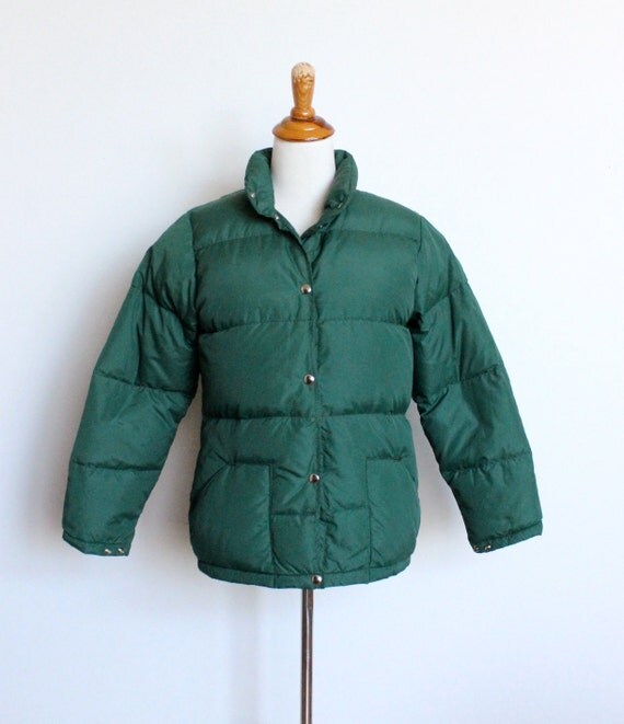 L.L. Bean Down Jacket Womens Small Green by beachwolfvintage