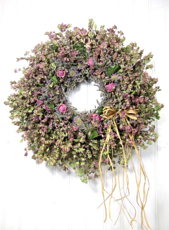 Dried Floral Wreath Herb Wreath Dried by summersweetboutique