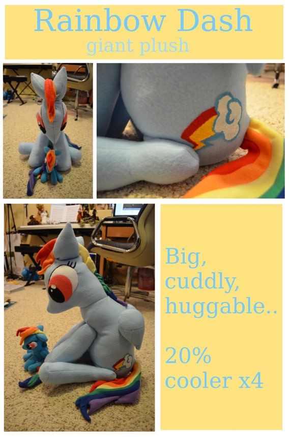 huge rainbow dash plush