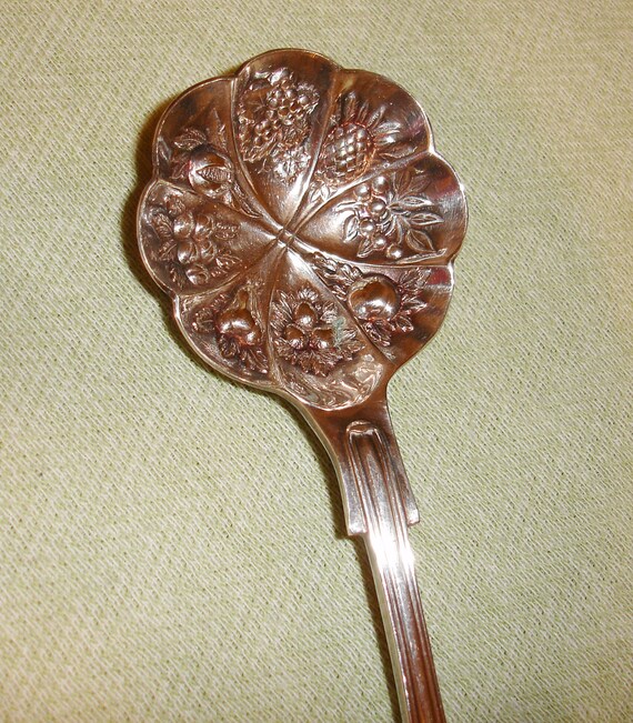 Vintage S.G EPNS A1 Silver Spoon with Fruit by HarmoneesCreations