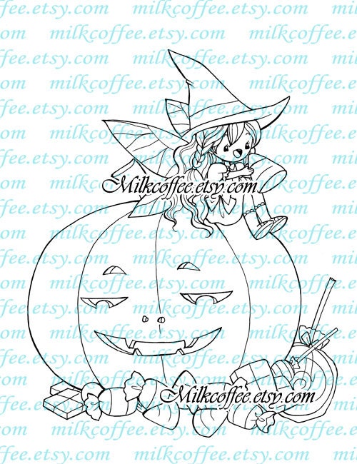 Digital Stamp - Fiona Halloween edition