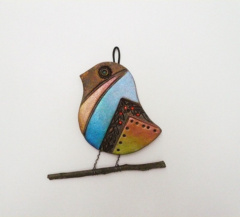 Ceramic Bird Wall Art Entryway Wall Hanging Home by Ceramystica