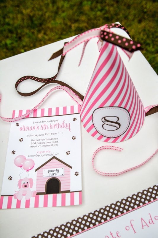 Puppy Paw-ty Collection: Printable Party Hats Il_570xn