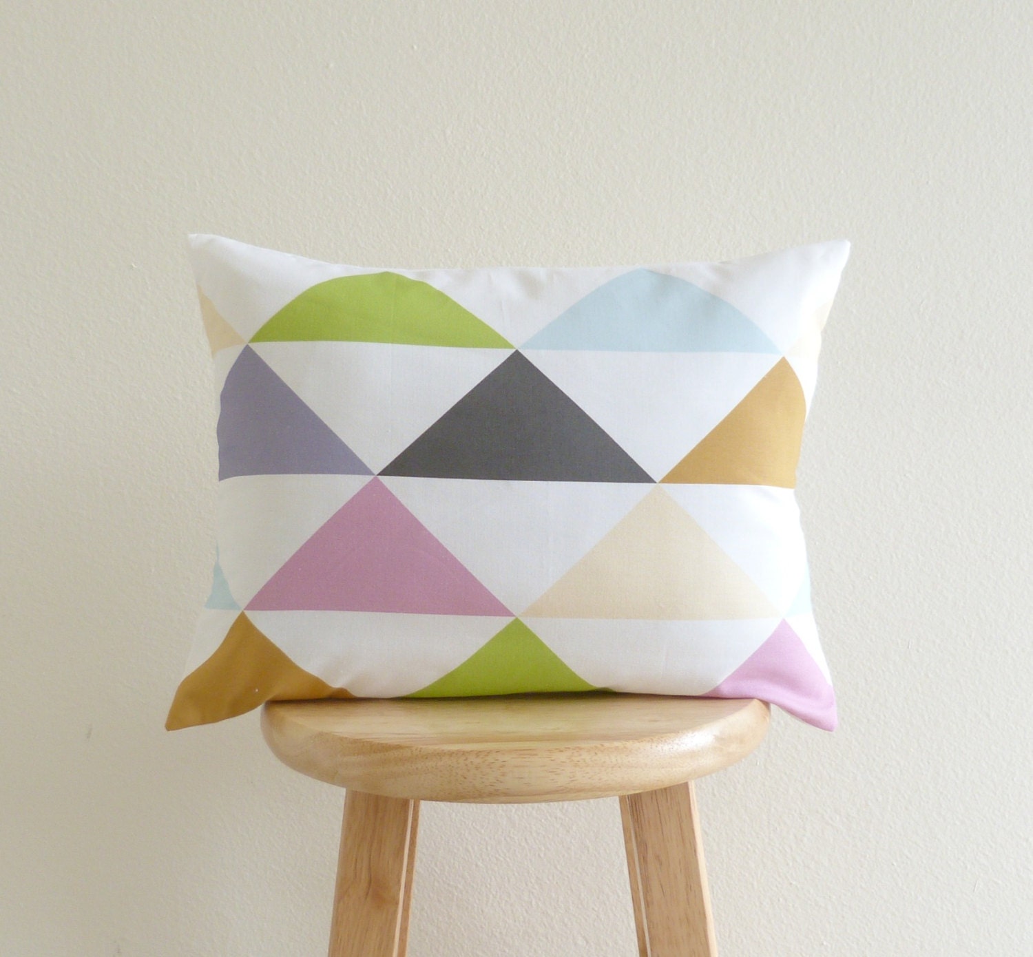 Colorful Triangle Cushion Cover (various sizes) | GeometricElectric Handmade Modern Home Decor