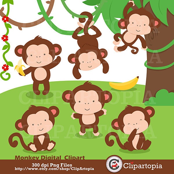 monkey clip art baby shower - photo #41