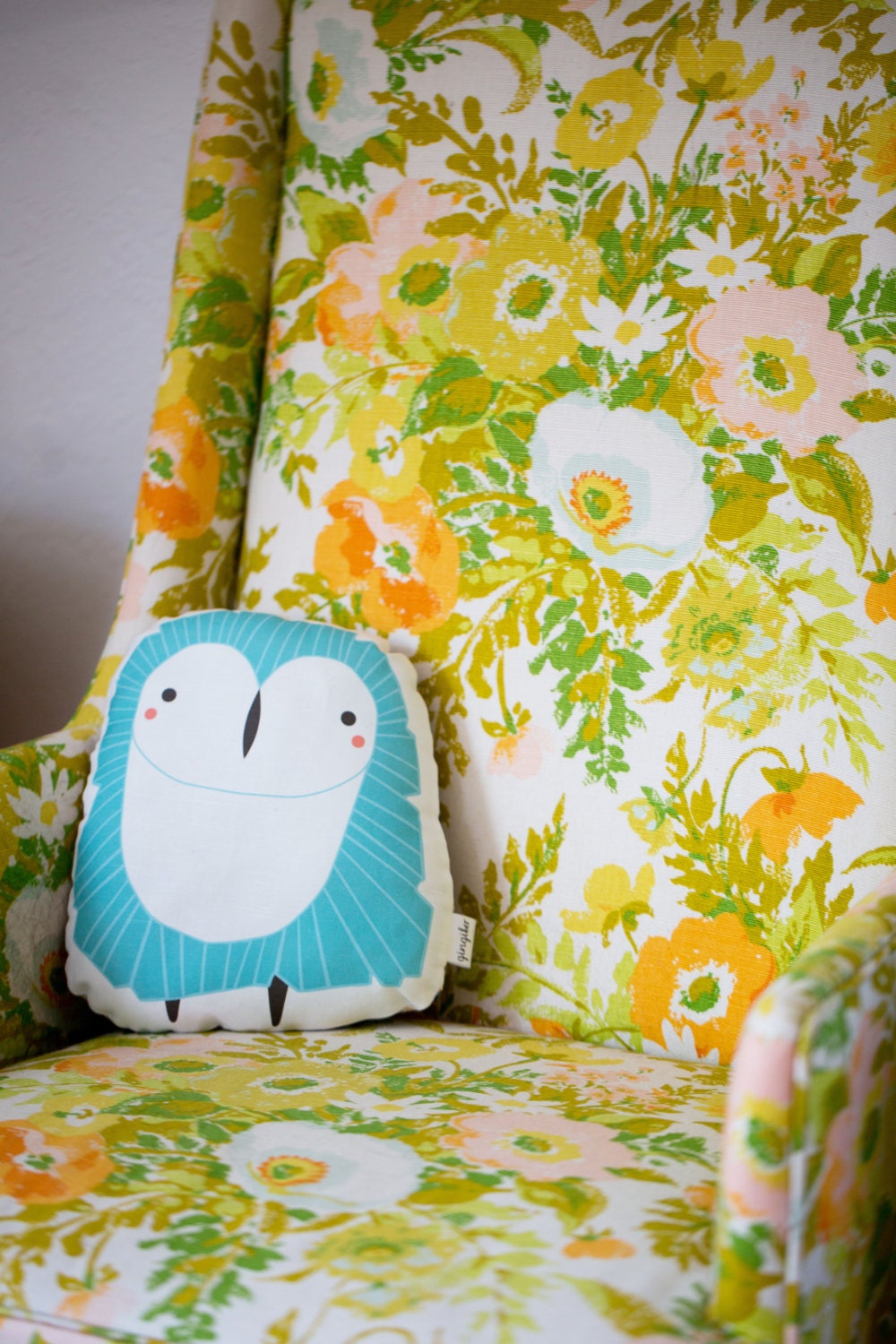 Handmade Owl Pillow, Owl Toy, Stuffed Animal, Baby Toy, Baby Owl Pillow
