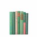 MINT & PINK 1940s Decorative Books, Wedding Decor, Home Dorm Decor, Book Collection, Nursery, Antique Interior Design, salmon teal green