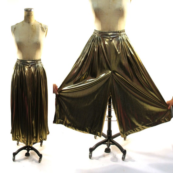 metallic palazzo pants