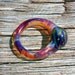 Amber Purple Glass Ring or Dread Bead Size 6