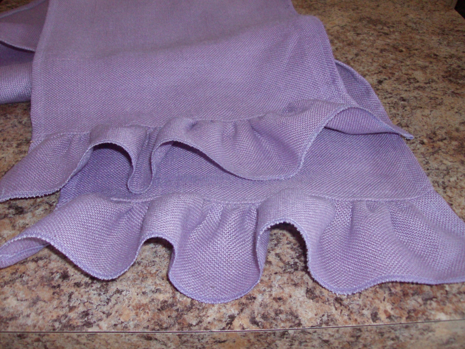 lucious  wash lavender table lavender runner Hand runner table Etsy with on color ruffles