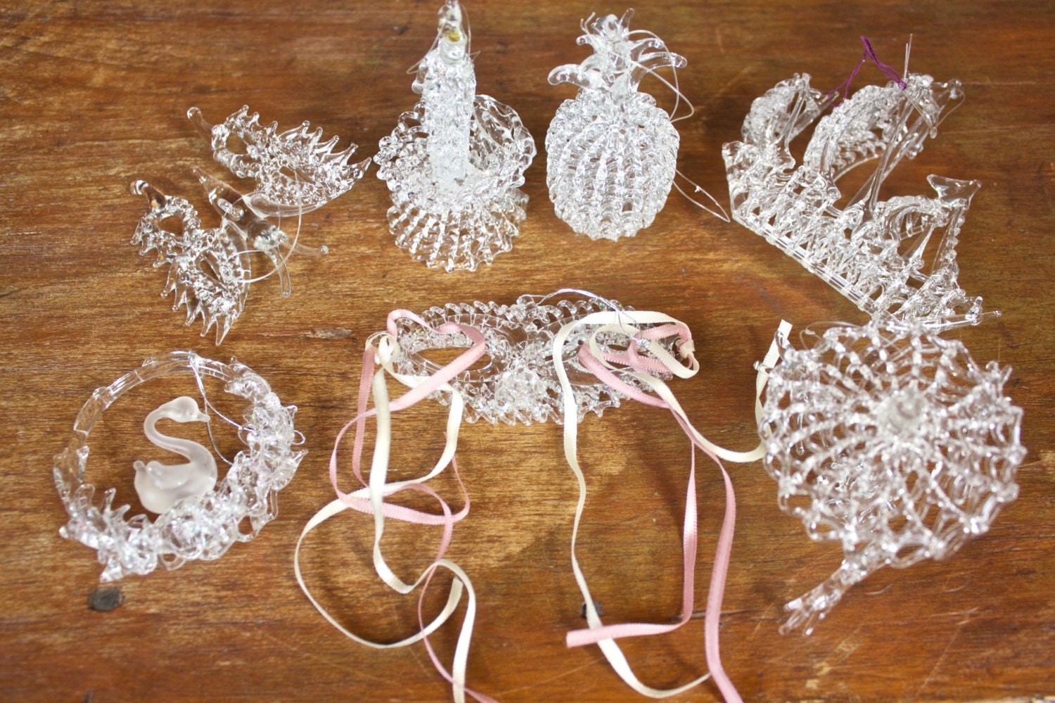 christmas tree ornaments spun glass by sevenbc on etsy christmas tree ornaments spun glass by sevenbc on etsy