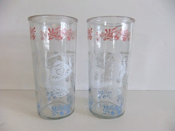 Vintage Jelly Jar Drinking Glasses By Nimblesnook On Etsy