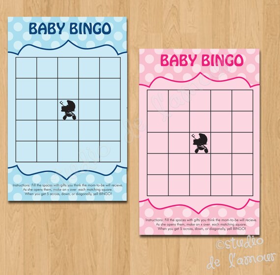 PRINTABLE PDF Baby Shower Bingo Game Il_570xn