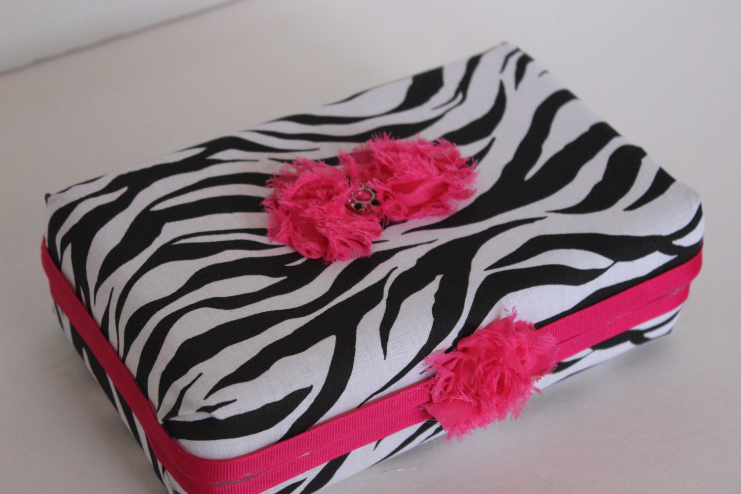 Zebra covered Pencil Case Art Box Pencil Box by SimplyCasualKids