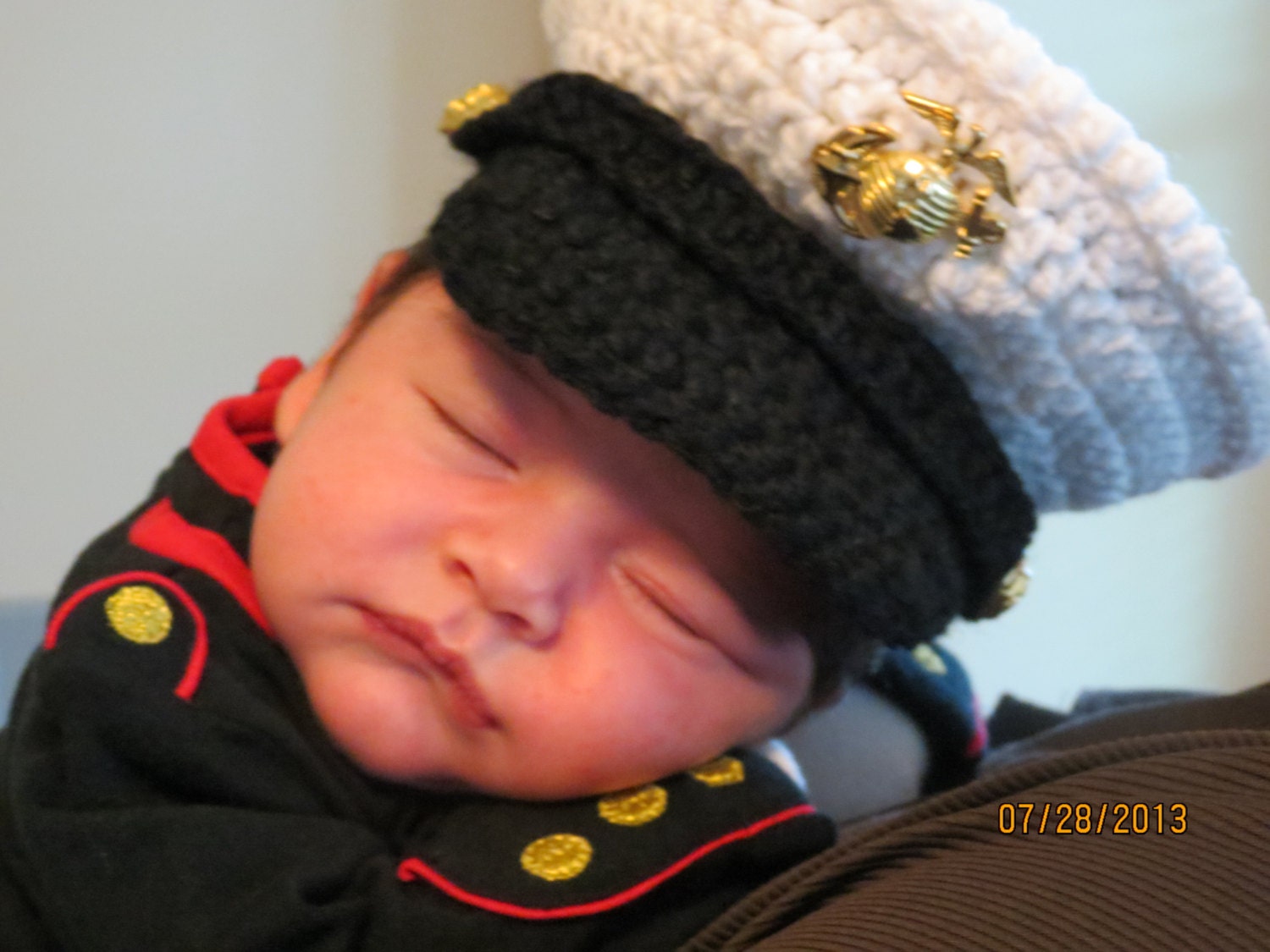 Marine baby USMC dress blues Marine Corps hat by conniemariepfost