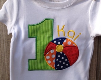 beach ball birthday shirt