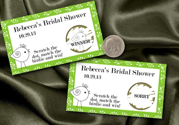 10 Party Scratch Off Cards, Party Games, Birthday Game, Bridal Shower Games, Baby Shower Games Il_570xn