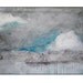 Original Abstract Mixed Media Acrylic Modern Painting on Canvas - 24x36 White, Turquoise, Brown