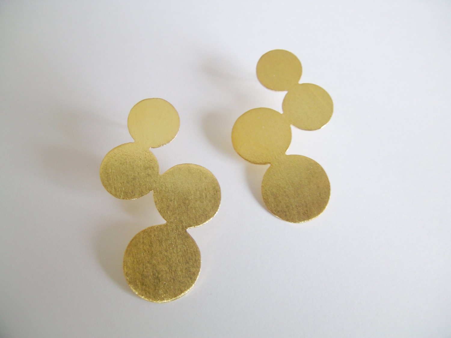 Gold Earring Silver Earring Gold Plated Silver Stud Earring Circular Earring Stud Earring Silver Stud Earring Gold Plated Earring - pinarilker