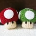 Mario Mushroom Set (Red and Green)