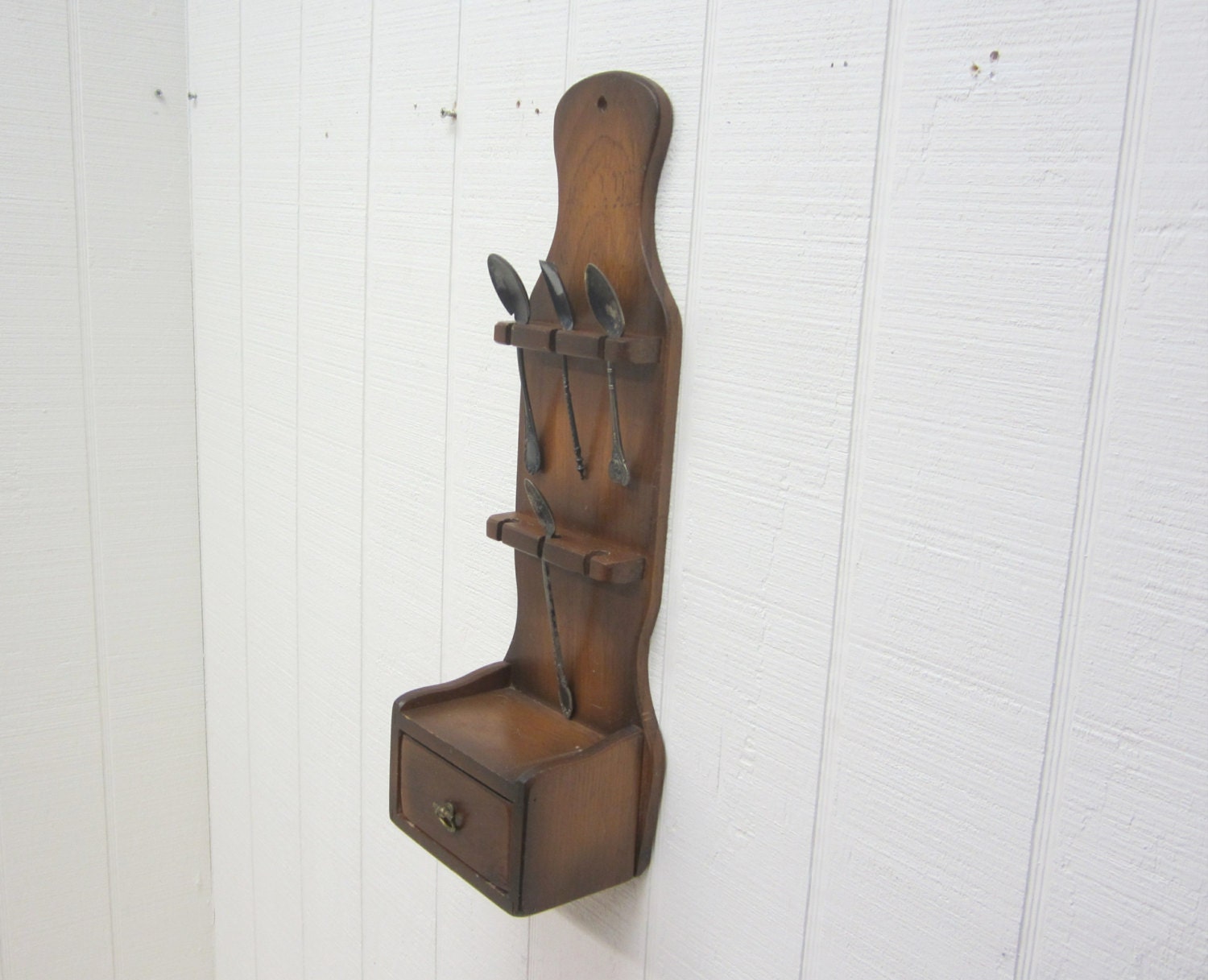 Vintage Wooden Spoon Rack Manchester Wood Louise by thejunkman