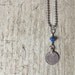 Men's Lapis Lazuli Afghan Coin Charm Necklace Bohemian Jewelry