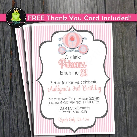 Princess Birthday Invitation - Princess Party Il_570xn