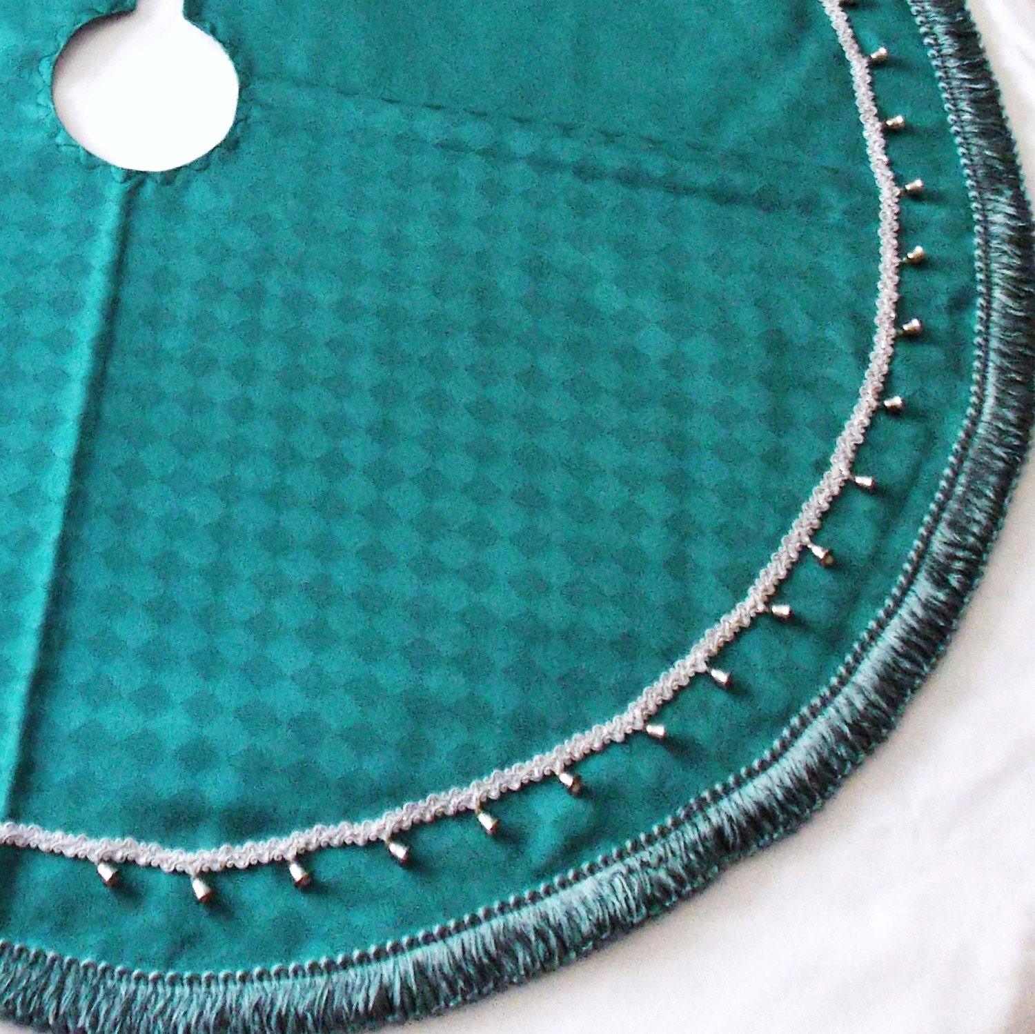 tree skirt silver bells and turquoise 36 by thesilverthimble tree skirt silver bells and turquoise 36 by thesilverthimble