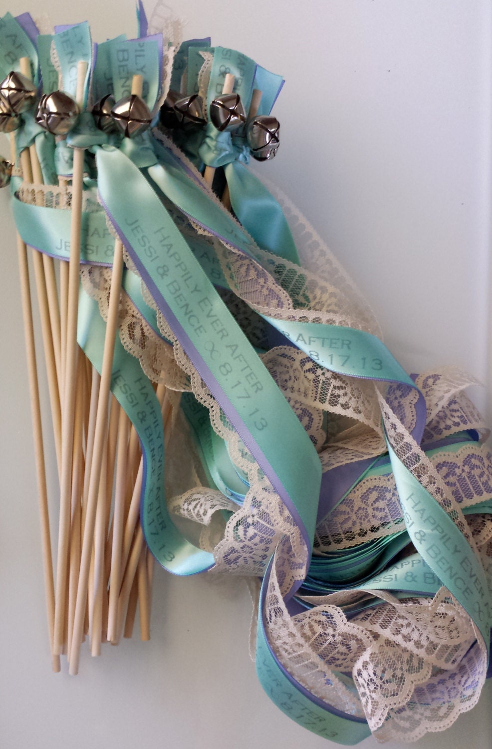 Personalized Wedding Wands, 100 Custom Streamers, ANY Three Satin ...