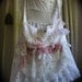 Shabby n Chic Bag, cottage romantic, layers doily lace ruffles, white pink TatteredDelicates handmade shoulder bag