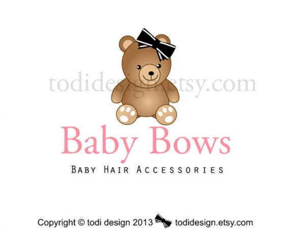 Premade Logo design- Baby Bows Il_570xn