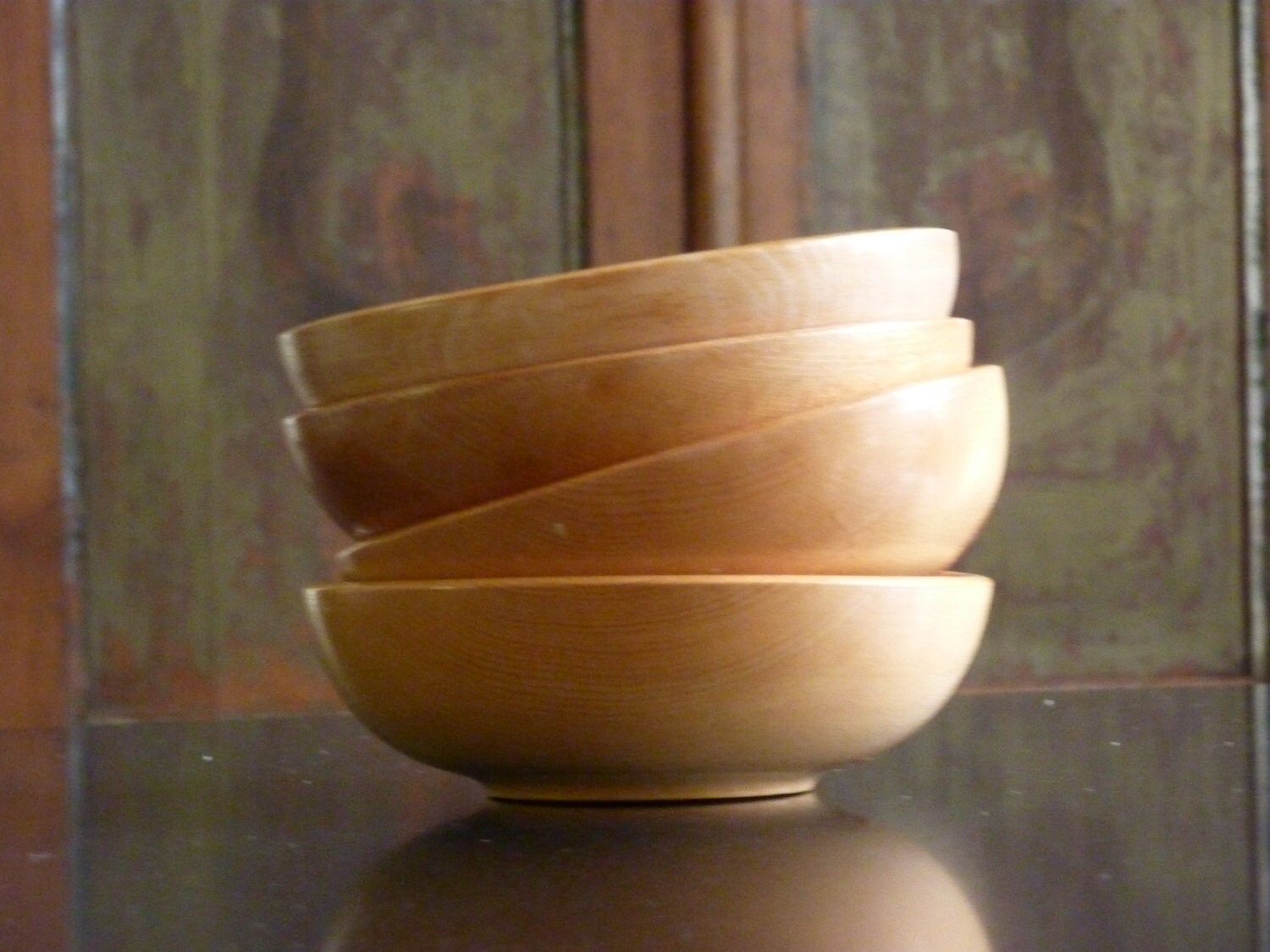 Japanese Wooden Bowls // Set of four // Mid Century - gardenofsimples