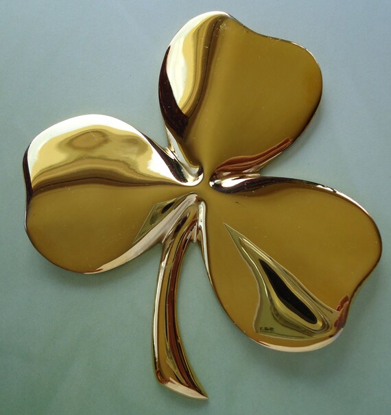 Gerity Shamrock Paperweight 24K Gold by on Etsy