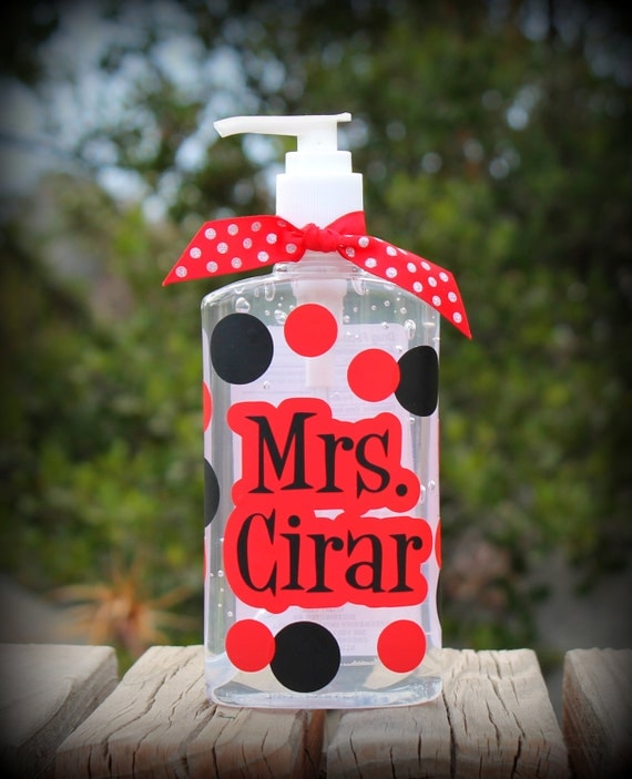 Super Cute Custom/Personalized Teacher Appreciation Gift Hand Sanitizer for School Days