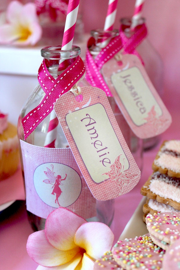 Fairy Party Tags - Girls Birthday Party - DIY PRINTABLE FILE by Sassaby Il_570xn