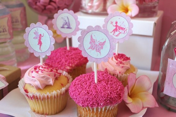 Fairy Party Circles/Cupcake Toppers - DIY PRINTABLE FILE by Sassaby Il_570xn