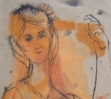 Prophet Annie, 1960's Painting by NW Artist, Doris Thomas - driftingby