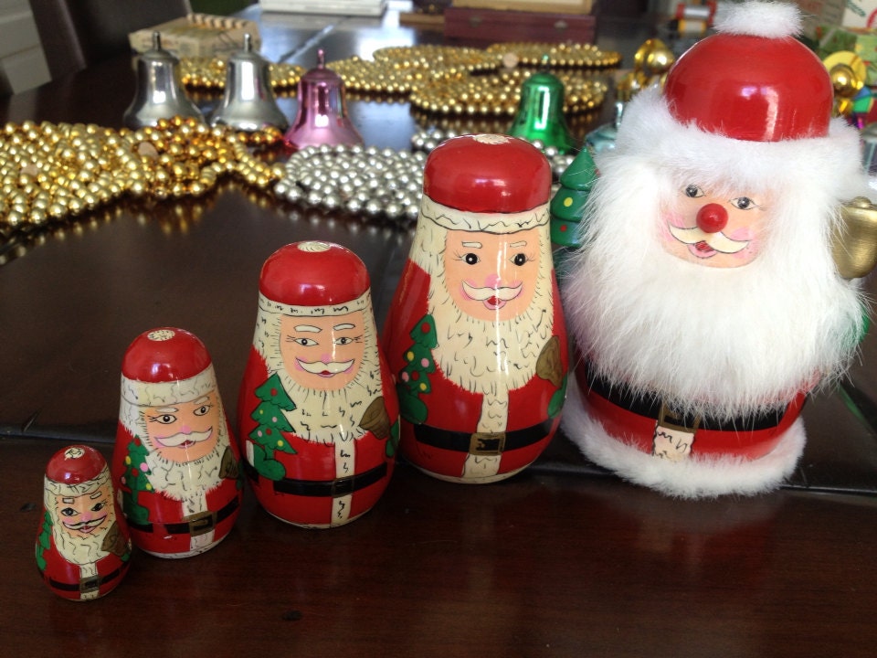 santa russian dolls