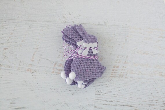 Burlap Cottontail Purple Bunny Bunting Garland Il_570xn