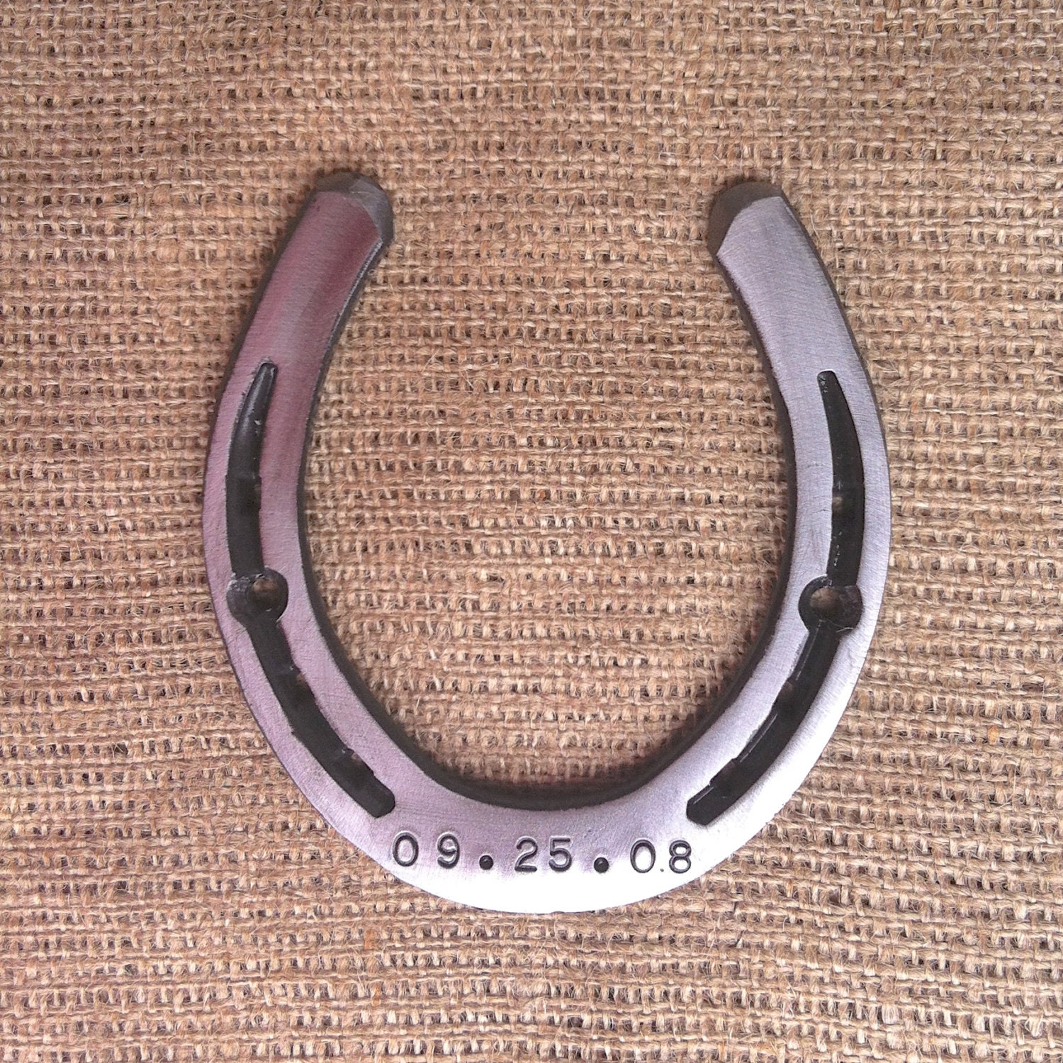 Iron Anniversary HORSESHOE date stamped with your wedding date, any ...