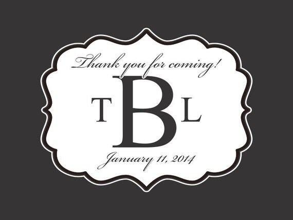 75 4" x 3" Welcome Bag/Box Labels - Wedding Stickers Printed with Your Colors Il_570xn